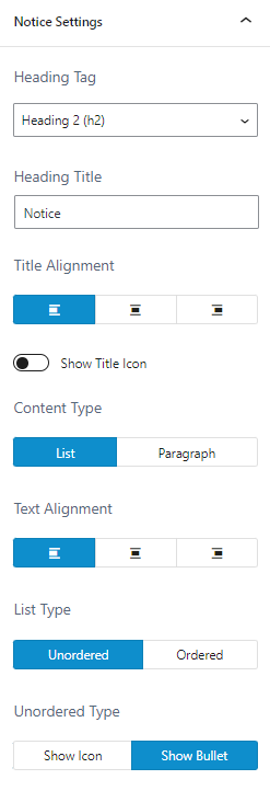 AffiliateX Notice block Setting