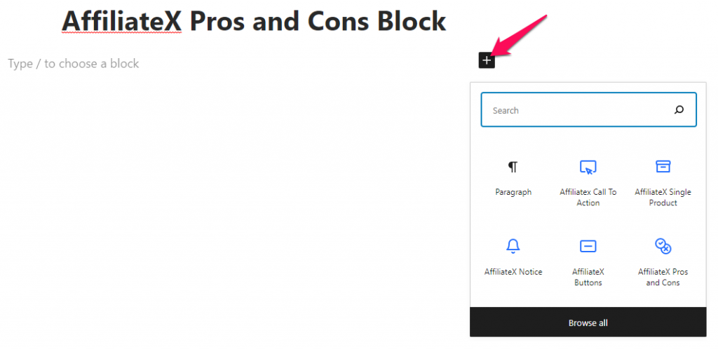 AffiliateX Pros and Cons Block